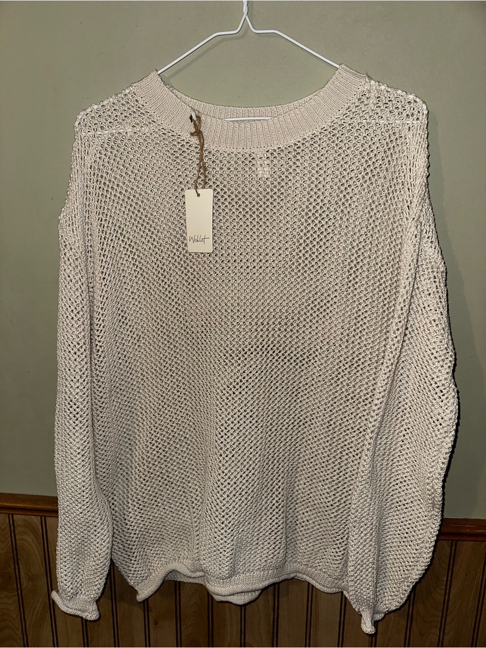 Wishlist Cream Open-Knit Pullover Sweater